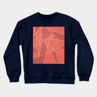 Coral Art Deco Pattern Crewneck Sweatshirt